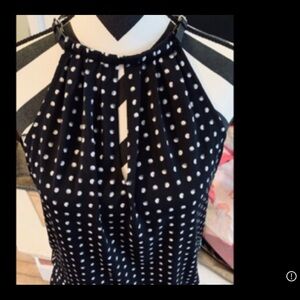 Michael Kors Sleeveless Polka Dot Top